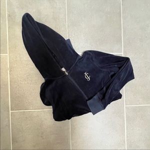 Juicy couture dark blue zip up hoodie size M